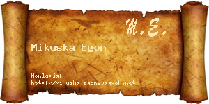 Mikuska Egon névjegykártya